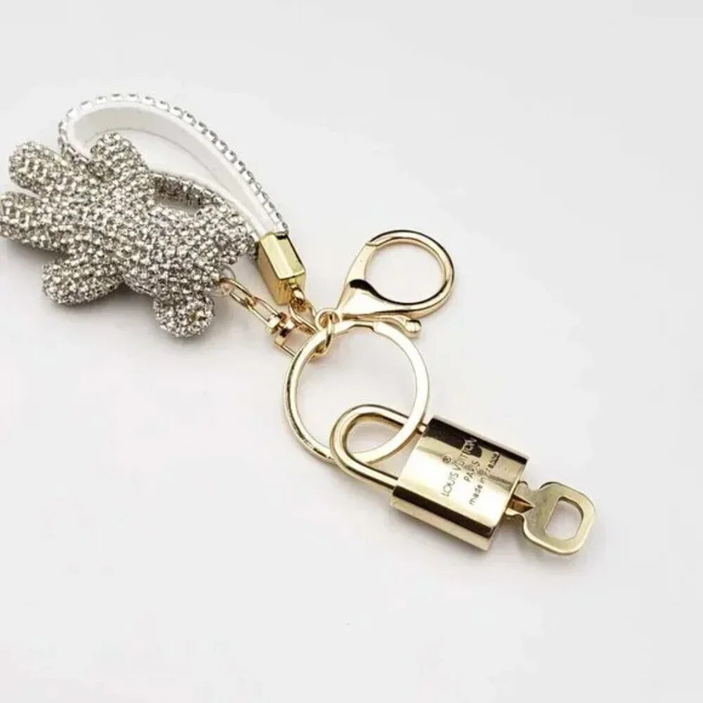 Louis Vuitton Authentic Gold Lock & Key 🔑 Bag Charm + Unbranded Keychain